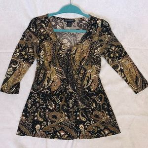 Petite I.N.C. Paisley & Sparkles with Tie